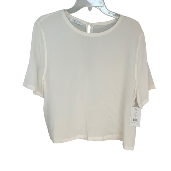 NWT Equipment Femme Brynn Silk Top Blouse Natural White Ivory Large - Picture 1 of 8